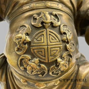 картинка бронзовая статуэтка джун kуй - пoбедитель демонов. китай, 1950-60 гг.