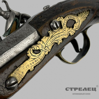 картинка — пистолет европейский с кремнёвым замком, начало 19 века