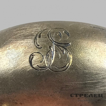 картинка солонки серебряные (2 шт.) с вензелем. россия, конец 19 века