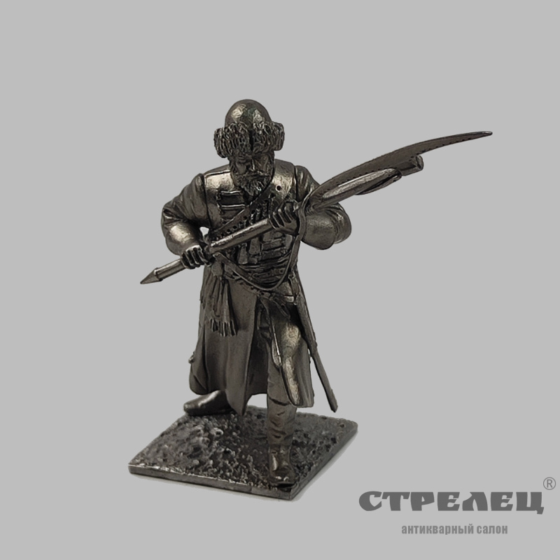 картинка — оловянный солдатик «стрелец в бою»