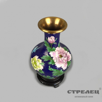 картинка ваза китайская, клуазоне, 20 век