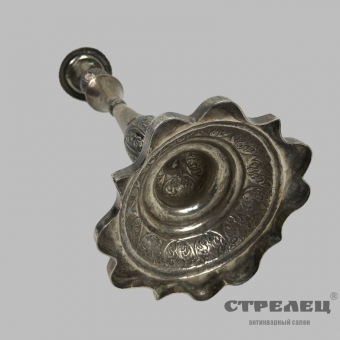 картинка серебряный подсвечник. россия, 1857 год