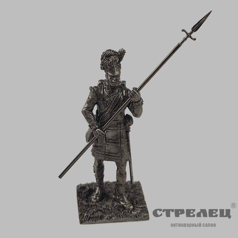 картинка — оловянный солдатик «колор-сержант. шотландцы 92-го гордона полка 1815 г.»