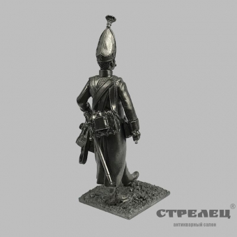картинка оловянный солдатик «барабанщик в шеренге» русская пехота 1812-14 гг.