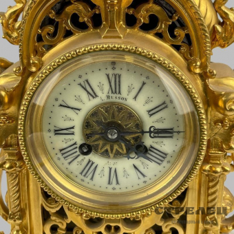 картинка Часы каминные. A.Musson, 19 век 