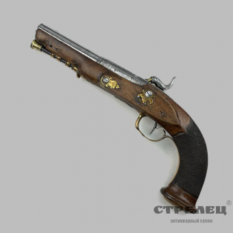 картинка — пистолет французский, капсюльный, 1-половина 19 века