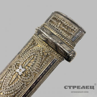 картинка — кавказский кинжал, начало 20 века (серебро)