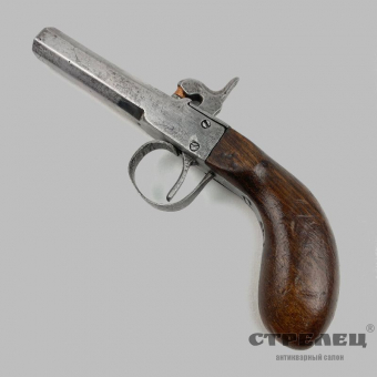 картинка — пистолет капсюльный, карманный. европа, начало 19 века