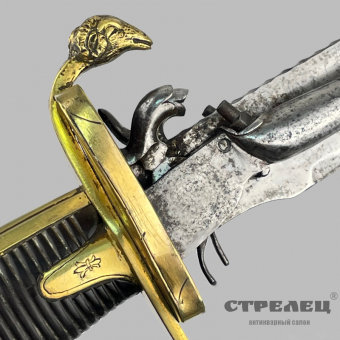 картинка — хиршфангер комбинированный с двумя капсюльными пистолетами. франция, начало 1830/40 гг.