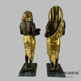 картинка бронзовые статуэтки «древние египтяне», пара. e.picauit