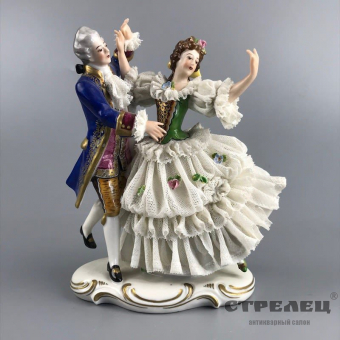 картинка фарфоровая статуэтка «парный танец». dresden