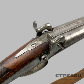 картинка ружьё капсюльное, двуствольное, охотничье. европа, 19 век
