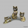 картинка статуэтки «три кошки». перегородчатая эмаль. китай