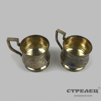 картинка серебряные подстаканники. россия, 1886 год
