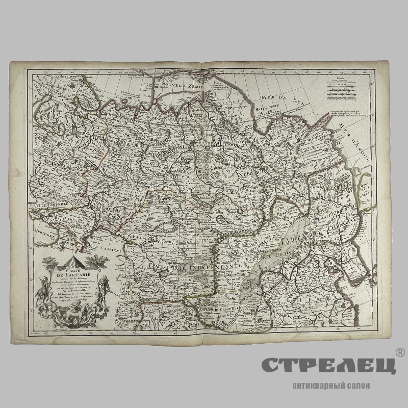 картинка — старинная карта российской империи «carte de tartarie», 1706 год