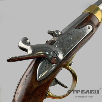 картинка пистолет капсюльный, кавалерийский, образца 1822 года. франция