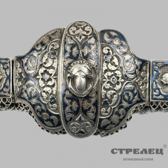 картинка — пояс серебряный (84 п.). кавказ, конец 19 — начало 20 века