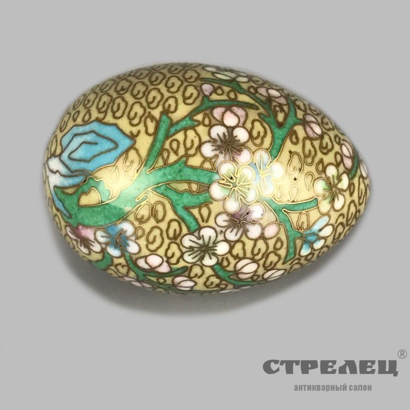картинка декоративное яйцо. перегородчатая эмаль. китай