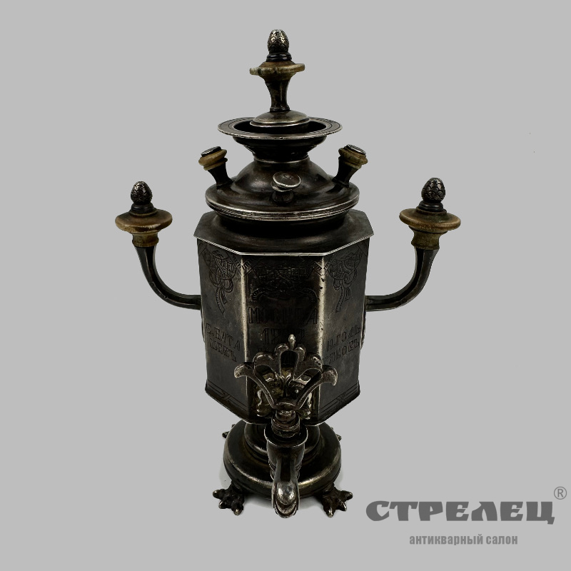 картинка — самовар серебряный. российская империя, 1882 год