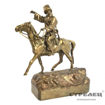 картинка бронзовая статуэтка «казак на лошади» грачев. копия