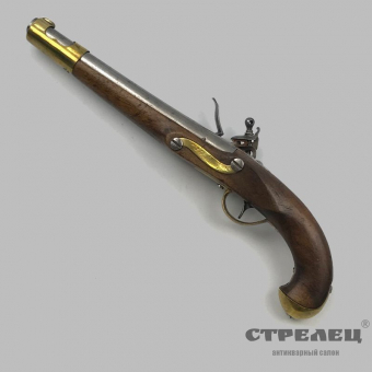 картинка пистолет кремнёвый, европейский, конец 18 - начало 19 века 