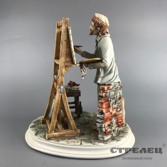 картинка фарфоровая статуэтка «художник у мольберта». capodimonte
