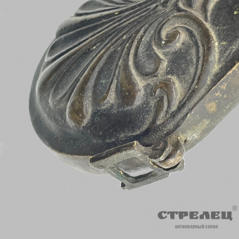 картинка — пороховница бронзовая с завинчивающимся носиком, 19 век