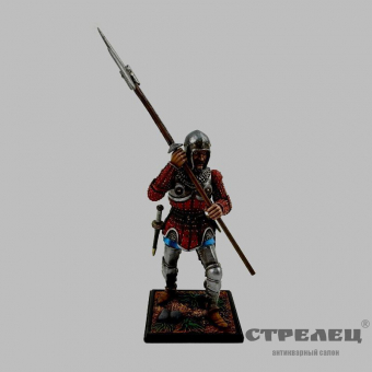 картинка — оловянный солдатик «воин с алебардой конца 15 века»