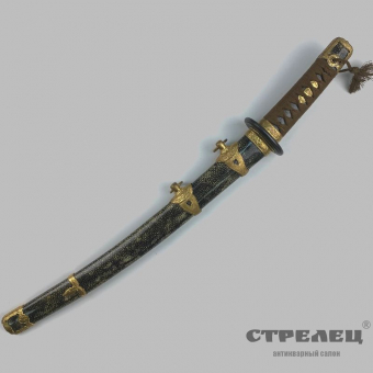 картинка — меч вакидзаси в военной оправе кай-гунто