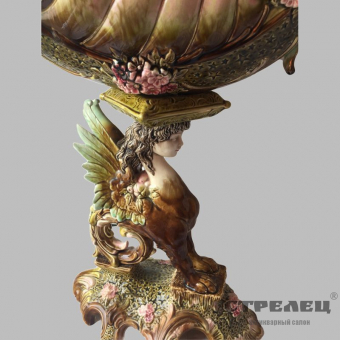картинка — антикварная ваза, майолика, австрия 1870/1900 гг.