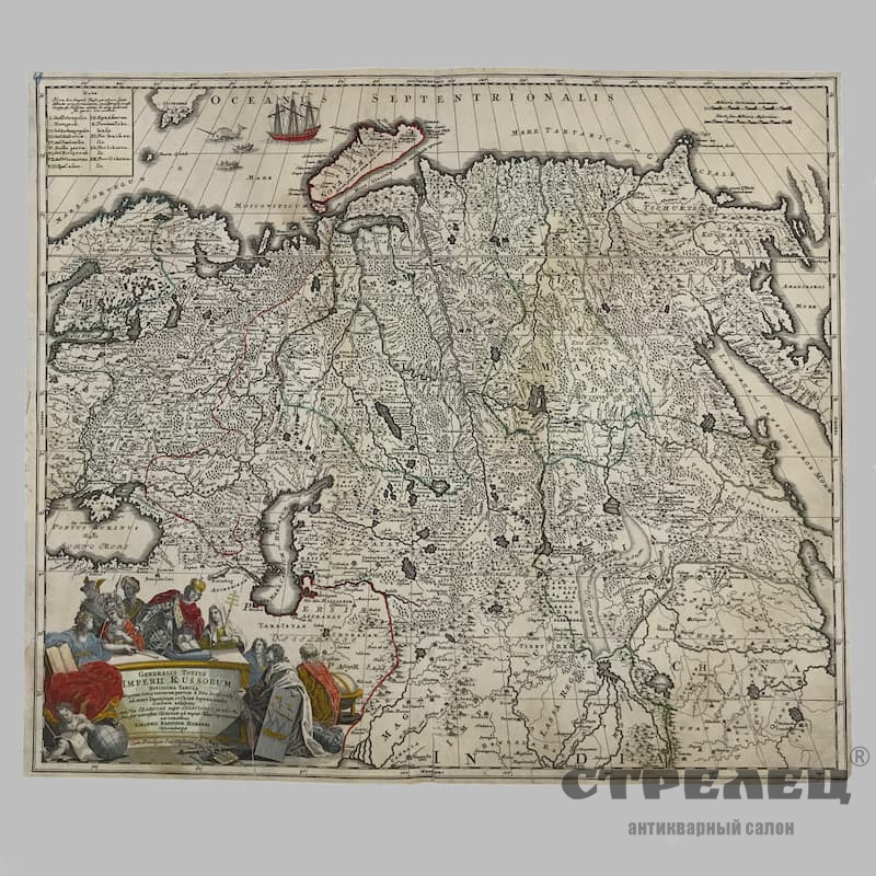 картинка новейшая генеральная карта российской империи, 1730-е гг.