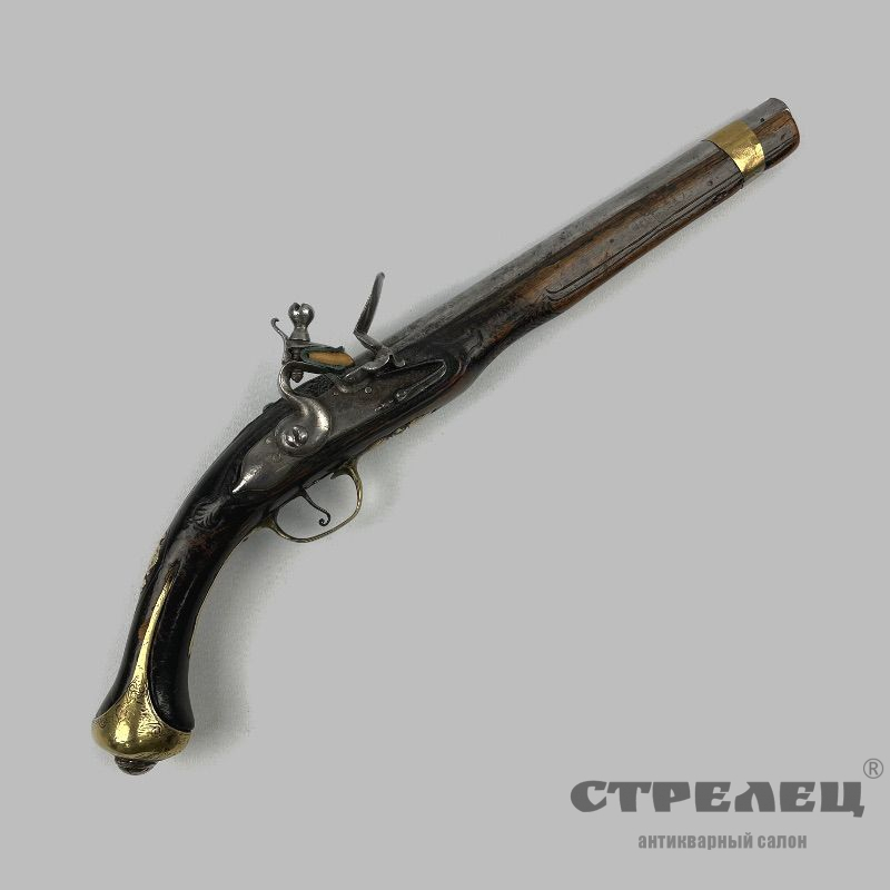 картинка — пистолет европейский с кремнёвым замком, начало 19 века