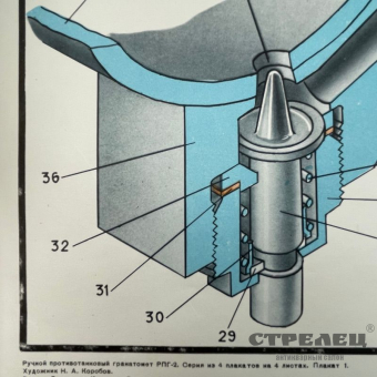 картинка — плакат «ручной противотанковый гранатомёт рпг-2»