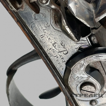 картинка двуствольное кремнёвое ружьё. франция, начало 18 века