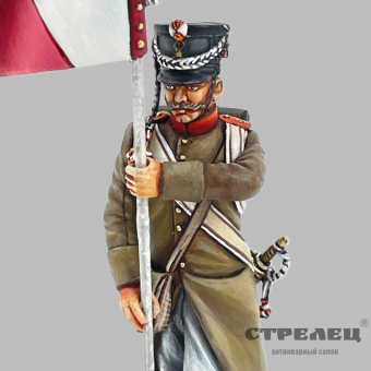 картинка — оловянный солдатик «подпрапорщик-знаменосец»