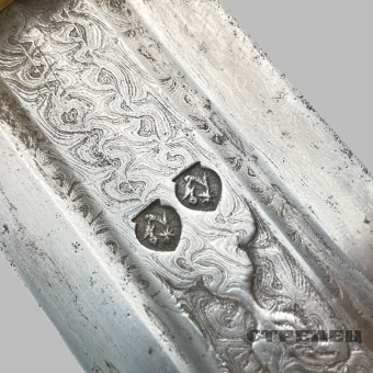 картинка — кинжал кавказский, булатная сталь, 19 век