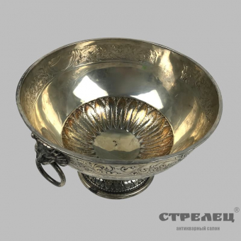 картинка серебряная ваза (сухарница). россия, 19 век