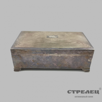 картинка — сигарная коробка. серебро. англия, 1862 год