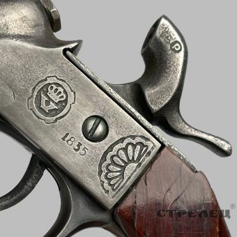 картинка пистолет дорожный капсюльный с принадлежностями. англия, 19 век