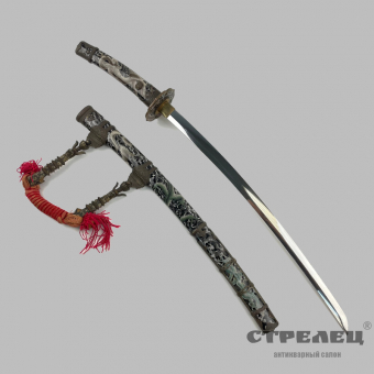 картинка — японский меч — тати, в эмали