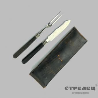 картинка — нож и вилка, походный набор. eickhorn