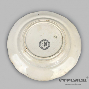 картинка тарелки фарфоровые, 2. шт.  gien, франция, начало 20 века